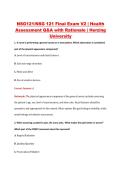 NSG121&sol;NSG 121 Final Exam V2 &vert; Health &NewLine;Assessment Q&A with Rationale &vert; Herzing &NewLine;University