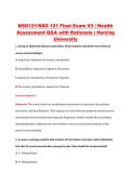 NSG 121 Final Exam V1&ndash;V3 &vert; NSG121 Final Exam V1&ndash;V3 &vert; Health Assessment &vert; Herzing University &vert; Complete Exam Bundle with Detailed Verified Answers