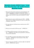 Mammalian Genetics BCH5413 Exam 1 Actual &NewLine;Exam Study Questions with Verified Answers &vert; &NewLine;Brand New Version 