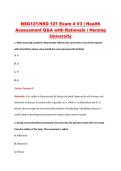 NSG 121 Exam 4 V1&ndash;V3 &vert; NSG121 Exam 4 V1&ndash;V3 &vert; Health Assessment &vert; Herzing University &vert; Complete Exam Bundle with Detailed Verified Answers