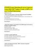 CESSWI Exam &vert; Questions & correct Answers&vert; Latest 2026&sol; 2027 Update &vert; Grade A &lpar;100&percnt; Correct&rpar; Verified Elaborations&NewLine;