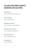 TAX 2026 EXAM PAPER COMPLETE&NewLine;QUESTIONS AND SOLUTIONS