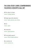 TAX 2026 STUDY GUIDE COMPREHENSIVE&NewLine;TAXATION CONCEPTS Q&A SET