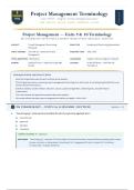 Smartsheet Project Management Units 9 & 10 Terminology Exam &lpar;Latest 2026&sol;2027 Update&rpar; &vert; Complete Q&A with Verified Answers and Detailed Rationales &vert; A&plus; Graded