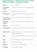 Animal Biology Exam 1 - Ultimate Exam Prep Guide - Verified Questions and Answers - A&plus; Guaranteed Success