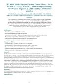 RN Adult Medical-Surgical Nursing Content Mastery Series&NewLine;Ed 12&period;0 &lpar;ATI CMS&rpar; 2026&sol;2027 &vert; Medical-Surgical Nursing&comma;&NewLine;NGN Clinical Judgment & ATI Exam Prep &vert; 250 Verified&NewLine;Questions