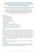 ISA Certified Arborist Exam Prep Document 2026&sol;2027 &vert;&NewLine;Tree Biology&comma; Pruning Standards & Urban Forestry Practices&NewLine;Verified Questions with Detailed Rationales