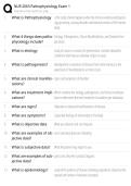 NUR 2063 Pathophysiology Exam 1 &ndash; Study Guide&comma; Key Concepts & Practice Questions