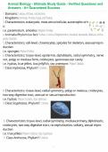 Animal Biology - Ultimate Study Guide - Verified Questions and Answers - A&plus; Guaranteed Success