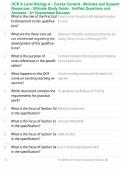 OCR A Level Biology A - Course Content - Modules and Support Resources - Ultimate Study Guide - Verified Questions and Answers - A&plus; Guaranteed Success