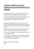 TBS PHASE 4 VERSION 2 EXAM 2026&NewLine;CERTIFICATION EVALUATION QUESTIONS AND&NewLine;ANSWERS&NewLine;