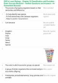OCR A Level Biology - Chapter 10 Classification and Evolution - Exam Success Blueprint - Verified Questions and Answers - A&plus; Guaranteed Success