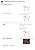 Pathophysiology Test 1 &lpar;Questions&rpar; &ndash; Study Guide&comma; Practice Questions & Exam Review