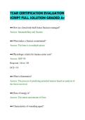 TCAR CERTIFICATION EVALUATION&NewLine;SCRIPT FULL SOLUTION GRADED A&plus;