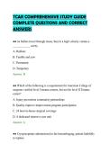 TCAR COMPREHENSIVE STUDY GUIDE&NewLine;COMPLETE QUESTIONS AND CORRECT&NewLine;ANSWERS&NewLine;