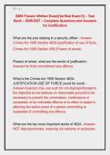 BSIS Firearm Written Exam&vert;&vert;Verified Exam&excl;&excl;&vert;&vert; &ndash; Test &NewLine;Bank &ndash; 2026&sol;2027 &ndash; Complete Questions and Answers &NewLine;for Certification