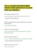 TCCC CLS INSTRUCTOR DEVELOPMENT&NewLine;ONLINE COURSE QUESTION SET SOLUTION&NewLine;PACK 2026 GRADED A&plus;