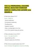 TCCC CLS PROFESSIONAL COACHING&NewLine;VIRTUAL EDUCATION WORKSHOP&NewLine;EXERCISE COMPILATION ANSWERS 2026&NewLine;GRADED A&plus;