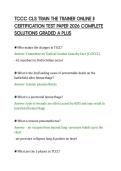 TCCC CLS TRAIN THE TRAINER ONLINE II&NewLine;CERTIFICATION TEST PAPER 2026 COMPLETE&NewLine;SOLUTIONS GRADED A PLUS