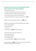 Introduction to Incident Command System ICS-100&NewLine;Exam questions and answers Graded A&plus;&NewLine;The Operations Section Chief&colon;&NewLine;A&period; Sets up and maintains all incident facilities and food services&period;&NewLine;B&period; Coordinates communication between all responding agencies&period;&NewLine;C&period; Di
