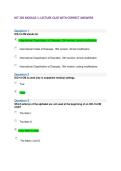 HIT 205 MODULE 1 LECTURE QUIZ WITH CORRECT ANSWERS
