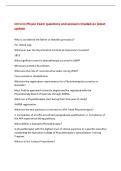 Intro to Physio Exam questions and answers Graded A&plus; latest&NewLine;update&NewLine;Who is considered the father of Swedish gymnastics&quest;&NewLine;Per Henrik Ling&NewLine;What year was the Royal Central Institute of Gymnastics founded&quest;&NewLine;1813&NewLine;What significant event in physi