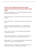 Infection Control&comma; Epidemiology&comma; and Immune System&NewLine;Fundamentals Exam questions and answers Graded A&plus; latest&NewLine;update&NewLine;What are universal precautions&quest; - Guidelines designed for prevention of&NewLine;healthcare-associated infections &lpar;HAI&rpar;&period;&NewLine;What is medical 