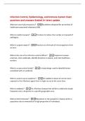 Infection Control&comma; Epidemiology&comma; and Immune System Exam&NewLine;questions and answers Graded A&plus; latest update&NewLine;What are universal precautions&quest; -Guidelines designed for prevention of&NewLine;healthcare-associated infections &lpar;HAI&rpar;&period;&NewLine;What is medical asepsis&quest; -Practices to