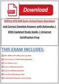 SkillCat EPA 608 Exam Actual Exam Questions and Correct Detailed Answers with Rationales &vert; 2026 Updated Study Guide &vert; Universal Certification Prep