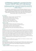 ATI Elimination Comprehensive Assessment 2026-2027 QUESTIONS AND ANSWERS&NewLine;ALREADY GRADED A&plus;&period; 100&percnt; Verified Solutions &vert; Updated Per Latest NCLEX & ATI&NewLine;Guidelines &vert; Graded A&plus;