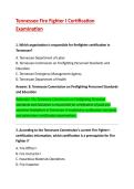 Tennessee Fire Fighter I Certification &NewLine;Exam Practice Questions And Correct &NewLine;Answers &lpar;Verified Answers&rpar; Plus &NewLine;Rationale 2026 Q&A&vert; Instant Download &NewLine;Pdf 
