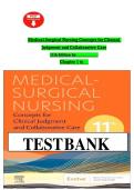 TEST BANK FOR Medical-Surgical Nursing&colon; Concepts for Clinical Judgment and Collaborative Care 11th edition by Donna D&period; Ignatavicius ISBN&colon; 978-0323878265 NEW COMPLETE GUIDE WITH RATIONALES 100&percnt; VERIFIED A&plus; GRADE ASSURED&excl;&excl;&excl;&excl;NEW RELEASED LATEST UPDATE&excl;&excl;&excl;&excl;&excl;&excl;
