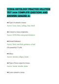 TCDHA HISTOLOGY PRACTICE SOLUTION&NewLine;TEST 2026 COMPLETE QUESTIONS AND&NewLine;ANSWERS GRADED A&plus;&NewLine;
