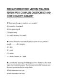 TCDHA PERIODONTICS MIDTERM 2026 FINAL&NewLine;REVIEW PACK COMPLETE QUESTION SET AND&NewLine;CORE CONCEPT SUMMARY