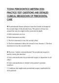 TCDHA PERIODONTICS MIDTERM 2026&NewLine;PRACTICE TEST QUESTIONS AND DETAILED&NewLine;CLINICAL BREAKDOWN OF PERIODONTAL&NewLine;CARE&NewLine;