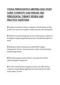 TCDHA PERIODONTICS MIDTERM 2026 STUDY&NewLine;GUIDE COMPLETE GUM DISEASE AND&NewLine;PERIODONTAL THERAPY REVIEW AND&NewLine;PRACTICE QUESTIONS&NewLine;