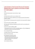 Lab Evaluation of the Exocrine Pancreas & Intestinal&NewLine;Malabsorption Exam questions and answers Graded&NewLine;A&plus;&vert; latest update&NewLine;acute&NewLine;what kind of pancreatitis is more common in dogs&NewLine;chronic&NewLine;what type of pancreatitis is more common in cats&NewLine;EPI &lpar;exocrine pan