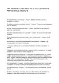 PHL 154 FINAL EXAM PRACTICE TEST QUESTIONS AND VERIFIED ANSWERS
