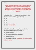 South Carolina real estate Exam &vert;&vert;Verified Exam&excl;&excl;&vert;&vert; &NewLine;Most Recent Exam Actual Complete Real Exam &NewLine;Questions And Correct Answers &lpar;Verified Answers&rpar; &NewLine;Already Graded A&plus; &vert; Guaranteed Success&excl;&excl; Newest &NewLine;Exam&excl;&excl;&excl;
