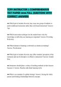 TCFP INSTRUCTOR 2 COMPREHENSIVE&NewLine;TEST PAPER 2026 FULL QUESTIONS WITH&NewLine;CORRECT ANSWERS