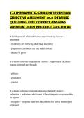TCI THERAPEUTIC CRISIS INTERVENTION&NewLine;OBJECTIVE ASSESSMENT 2026 DETAILED&NewLine;QUESTIONS FULL CORRECT ANSWERS&NewLine;PREMIUM STUDY RESOURCE GRADED A&plus;