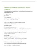 SAFe Practitioner Exam questions and answers&NewLine;Graded A&plus;&NewLine;Product Management is responsible for "what gets built" as defined by the Vision&comma;&NewLine;Roadmap&comma; and what else&quest;&NewLine;A&rpar; Program Backlog&NewLine;B&rpar; Customers&NewLine;C&rpar; Key Stakeholders&NewLine;D&rpar; PI Planning - Prog