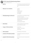 NR 507 Advanced Pathophysiology Midterm Study Guide  High-Yield Review&comma; Systems Disorders & Practice Questions