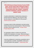 WGU D430 Scenario Based Question Practice EXAM&comma; &NewLine;MOST TESTED QUESTIONS &vert;&vert;VERIFIED EXAM&excl;&excl;&vert;&vert; &NewLine;MOST RECENT EXAM ACTUAL COMPLETE REAL &NewLine;EXAM QUESTIONS AND CORRECT ANSWERS &NewLine;&lpar;VERIFIED ANSWERS&rpar; ALREADY GRADED A&plus;&excl;&excl; &NewLine;NEWEST EXAM 