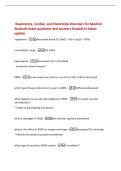 Respiratory&comma; Cardiac&comma; and Electrolyte Disorders for Medical&NewLine;Students Exam questions and answers Graded A&plus; latest&NewLine;update&NewLine;hypoxemia -decreased blood O2 &lpar;PaO2 < 80 or SpO2 < 95&percnt;&rpar;&NewLine;normalSpO2 range -95-100&percnt;&NewLine;hypercapnia -increased Co2 in the blood&NewLine;-