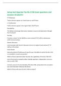 Setup And Operate The KG-175D Exam questions and&NewLine;answers Graded A&plus;&NewLine;PT &lpar;Plaintext&rpar;&NewLine;Taclane devices appear as a host&sol;router to red IP hosts&NewLine;CT &lpar;Ciphertext&rpar;&NewLine;Taclane devices appear to be regular black side IP hosts&NewLine;Reachability&NewLine;The ability to exchange 