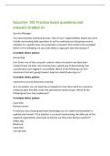 Security&plus; 701 Practice Exam questions and&NewLine;answers Graded A&plus;&NewLine;Security Manager&NewLine;You have excellent technical acumen&period; Part of your responsibilities where you work&NewLine;include overlooking daily operation as well as analyzing and designing security&NewLine;solutions i