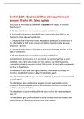 Section 2100 - Business Entities Exam questions and&NewLine;answers Graded A&plus;&vert; latest update&NewLine;Which one of the following statements is incorrect with regard to property&NewLine;distributions&quest;&NewLine;A&period; All stock distributions are treated as property distributions&period;&NewLine;B&period; Proper