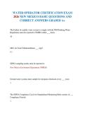 WATER OPERATOR CERTIFICATION EXAM 2026 NEW MEXICO BASIC QUESTIONS AND CORRECT ANSWERS GRADED A&plus;