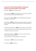 SOCIOLOGY 100 WITTE MONTGOMERY COLLEGE Exam&NewLine;questions and answers Graded A&plus; latest update&NewLine;Stratification -Hierarchal layers of ranking&NewLine;Social stratification -hierarchal arrangement in society by ps have different&NewLine;access to resources&comma; power&comma; and percei